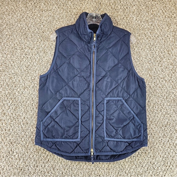 J. Crew Women's Dark Blue Quilted Vest - Picture 1 of 5